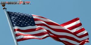 Flag, Blue, Nature, Flag of the united states, Daytime, Natural environment, Event, Red, Atmosphere, Photograph, 
