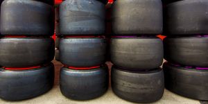 Tire, Automotive tire, Formula one tyres, Synthetic rubber, Auto part, Automotive wheel system, Tread, Natural rubber, Rim, 
