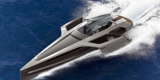 Watercraft, Boat, Naval architecture, Speedboat, Ship, Luxury yacht, Yacht, Wave, Water transportation, Wind wave, 