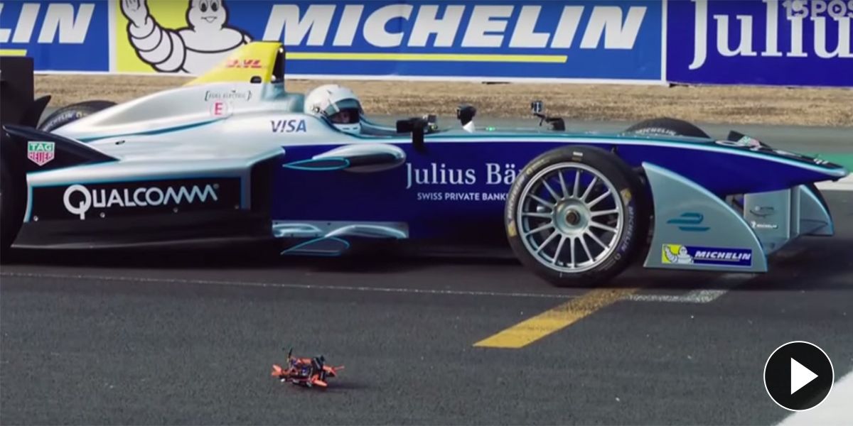A merced de interferencia Competir La historia del drone que venció a un Fórmula E y se dio por vencido