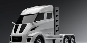 Land vehicle, Vehicle, Transport, Car, Commercial vehicle, Mode of transport, Automotive design, trailer truck, Truck, Bumper, 