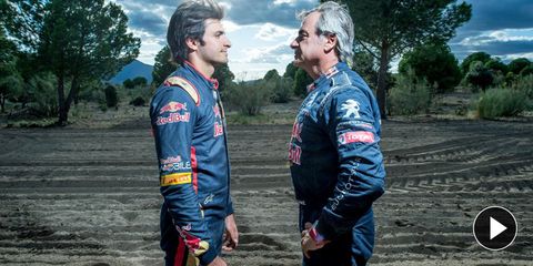 Sainz VS Sainz: Padre e hijo, mano a mano sobre la grava