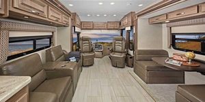 Room, RV, Property, Interior design, Luxury yacht, Vehicle, Building, Furniture, Real estate, Car, 