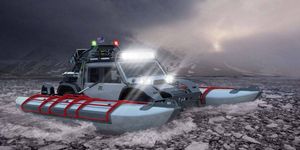 Vehicle, Water transportation, Inflatable boat, Rigid-hulled inflatable boat, Boat, Geological phenomenon, Watercraft, Speedboat, Rescue, Hovercraft, 