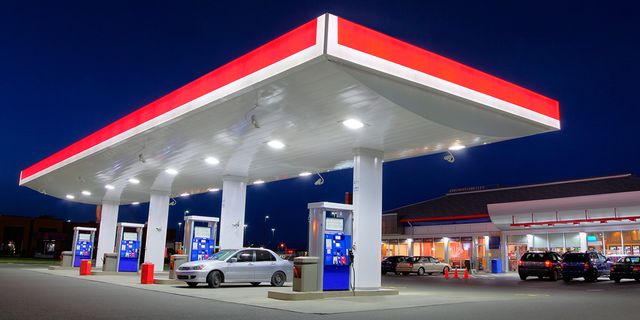 filling station, building, gasoline, fuel, gas, business, petroleum, vehicle, architecture, car,