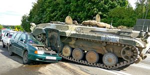 Land vehicle, Vehicle, Motor vehicle, Tank, Combat vehicle, Mode of transport, M113 armored personnel carrier, Military vehicle, Armored car, Self-propelled artillery, 