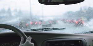 Windshield, Glass, Windscreen wiper, Window, Vehicle door, Automotive window part, Rain, Vehicle, Auto part, Automotive mirror, 