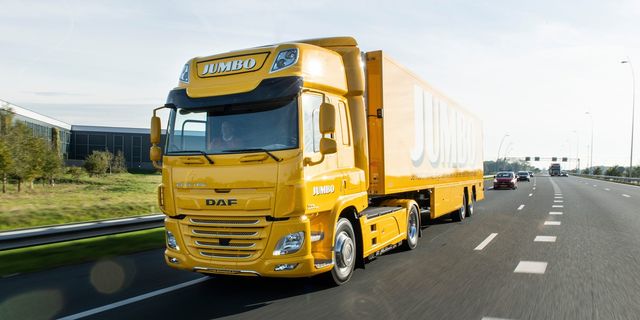 Land vehicle, Transport, Vehicle, Mode of transport, Truck, Commercial vehicle, Yellow, Motor vehicle, Car, Freight transport, 