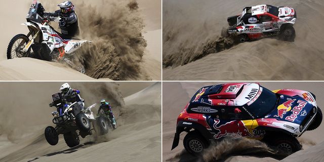 Land vehicle, Vehicle, Motorcycle racer, Off-road racing, Automotive tire, Rally raid, Motorcycle, Motorcycling, All-terrain vehicle, Motorsport, 