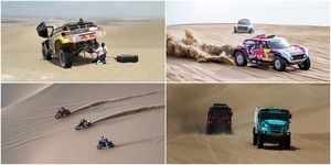 Sand, Vehicle, Natural environment, Rally raid, Desert racing, Off-road racing, Automotive design, Automotive tire, Transport, Mode of transport, 