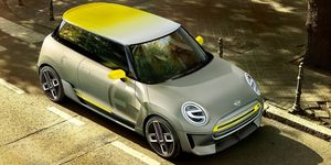 Land vehicle, Vehicle, Car, Motor vehicle, Mini, Automotive design, Yellow, Rim, Mini cooper, Subcompact car, 