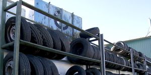 Iron, Automotive tire, Pipe, Metal, Steel, Composite material, Building material, Concrete, Synthetic rubber, Gas, 