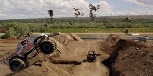 Wheel, Sand, Soil, Off-roading, Bmx racing, Off-road vehicle, Sports, Dirt road, Bicycle motocross, Racing, 