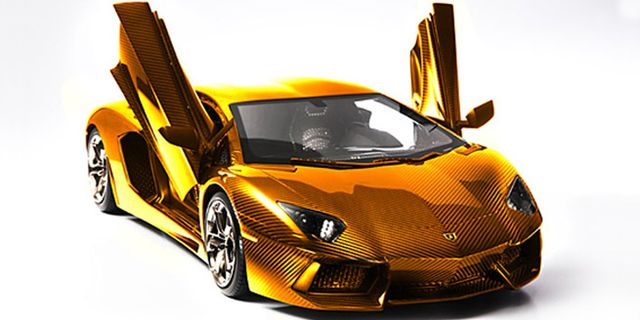 El Lamborghini Aventador de oro macizo que cuesta 5,6 millones de euros