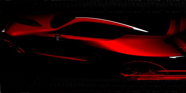 Automotive design, Red, Automotive lighting, Automotive exterior, Carmine, Automotive tail & brake light, Vehicle door, Luxury vehicle, Supercar, Bumper, 