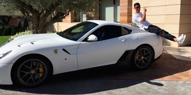 Cristiano Ronaldo estrena un Ferrari 599 GTO blanco