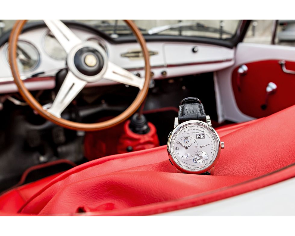 Motor vehicle, Steering part, Steering wheel, Classic car, Red, Vehicle door, Speedometer, Antique car, Classic, Gauge, 