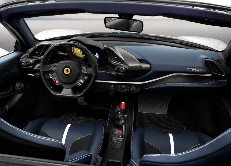 Land vehicle, Vehicle, Car, Steering wheel, Supercar, Center console, Luxury vehicle, Sports car, Ferrari 458, Coupé, 