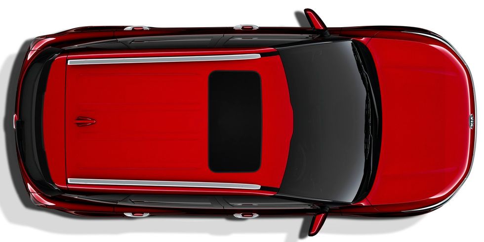 Red, Vehicle, Car, Automotive tail & brake light, Automotive exterior, Compact car, Trunk, City car, Automotive lighting, Subcompact car, 