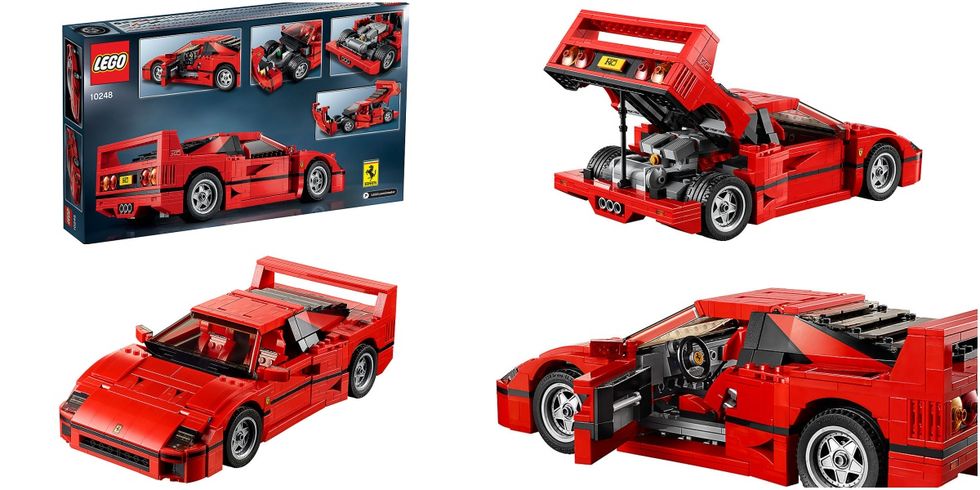 Land vehicle, Vehicle, Car, Ferrari f40, Toy, Race car, Supercar, Sports car, Lego, Model car, 