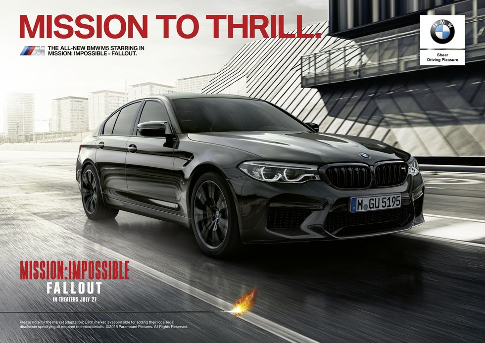  Tom Cruise llevará un BMW M5 en la nueva entrega de 'Misión Imposible'