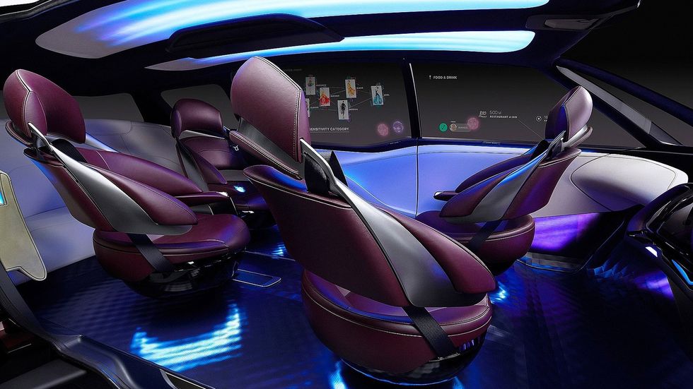 Car, Purple, Vehicle, Automotive design, Concept car, Luxury vehicle, Citroën hypnos, City car, Auto show, Family car, 