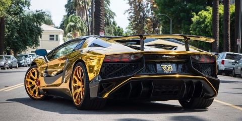 Chris Brown baña en oro su Lamborghini Aventador SV