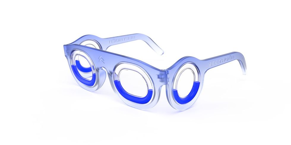 Eyewear, Glasses, Sunglasses, Blue, Personal protective equipment, Goggles, Vision care, Electric blue, Plastic, Transparent material, 
