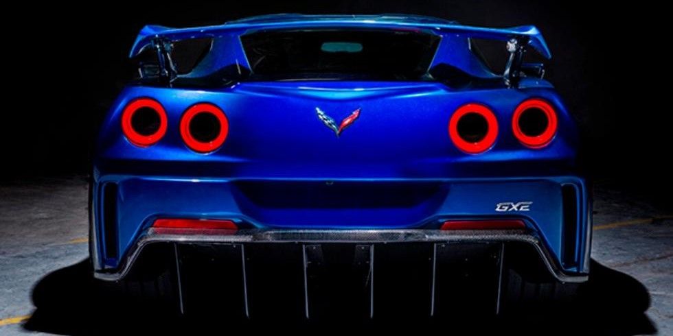 Land vehicle, Vehicle, Car, Electric blue, Automotive design, Corvette stingray, Sports car, Supercar, Automotive exterior, Automotive lighting, 