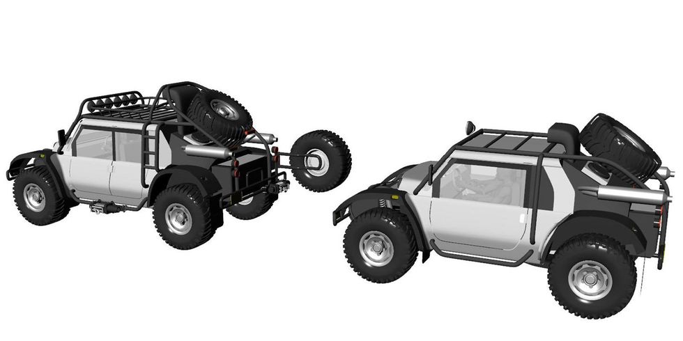Land vehicle, Vehicle, Motor vehicle, Car, All-terrain vehicle, Off-road vehicle, Jeep, Automotive design, Off-roading, Automotive tire, 