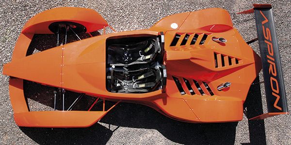 Automotive design, Orange, Automotive exterior, Auto part, Hood, Sports car, Bumper, Supercar, Concept car, Plastic, 