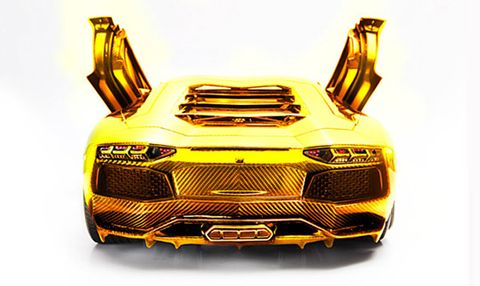 El Lamborghini Aventador de oro macizo que cuesta 5,6 millones de euros