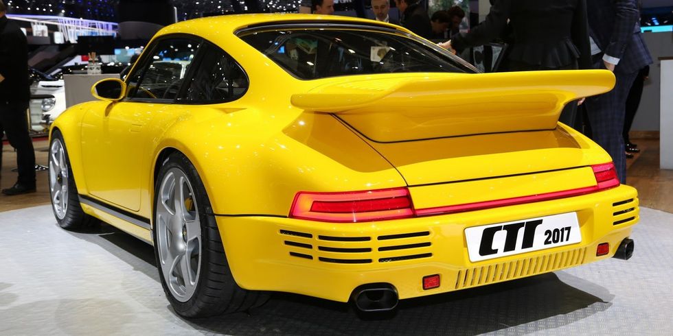 Land vehicle, Vehicle, Car, Supercar, Yellow, Sports car, Ruf ctr2, Ruf ctr, Automotive exterior, Porsche 959, 