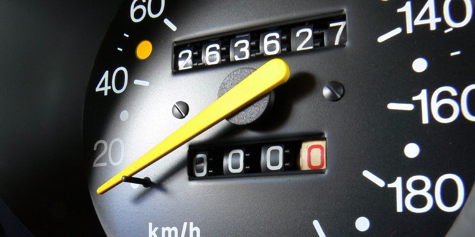 Odometer, Auto part, Speedometer, Gauge, Number, Measuring instrument, Tachometer, Vehicle, Car, 