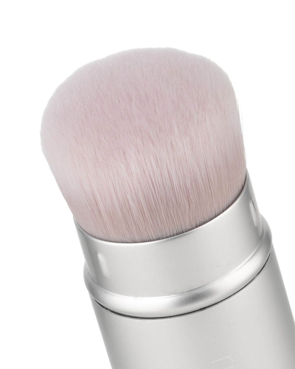 Face, Pink, Skin, Beauty, Cosmetics, Cheek, Brush, Material property, Beige, Silver, 