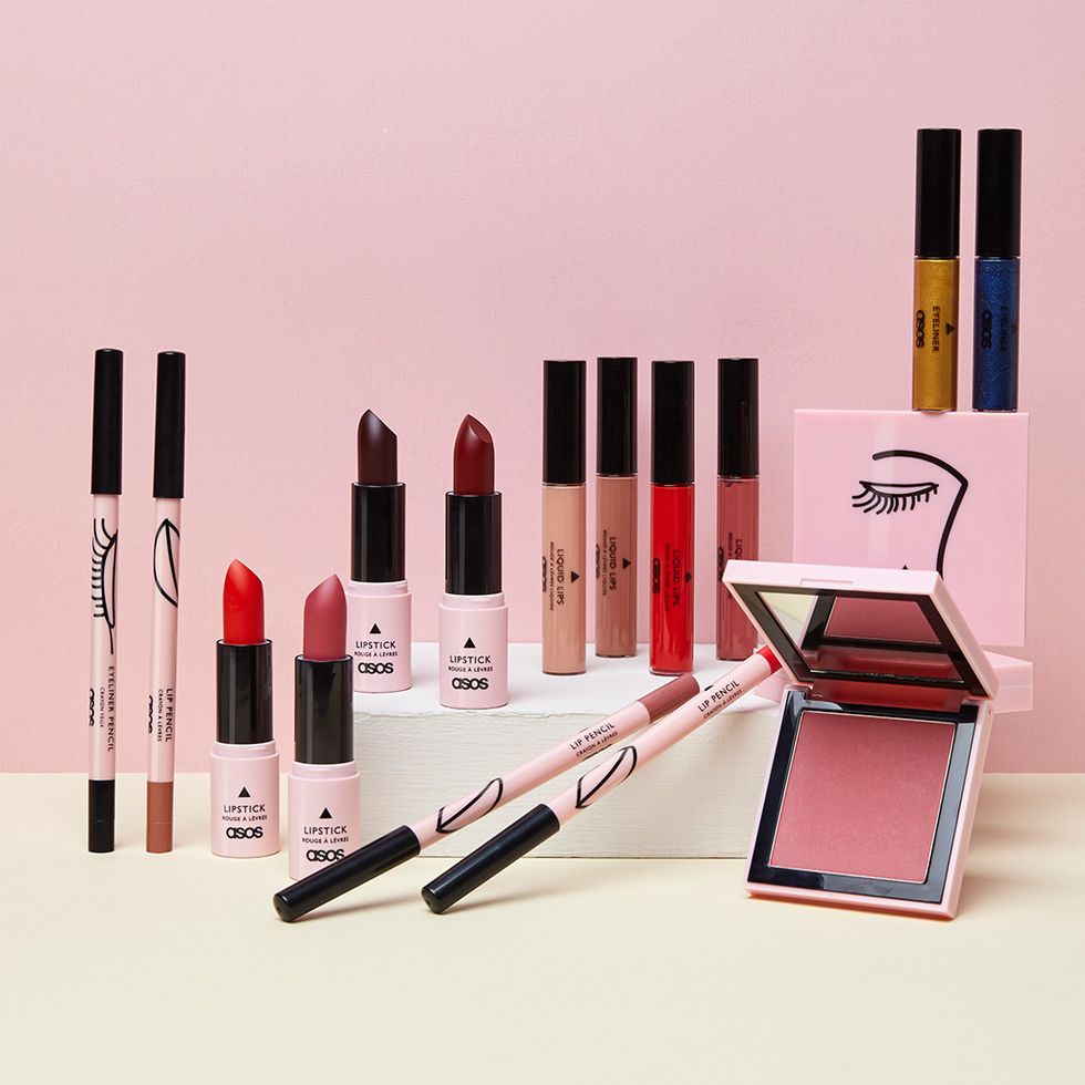 Pink, Product, Red, Beauty, Cosmetics, Lipstick, Liquid, Material property, Lip gloss, Tints and shades, 