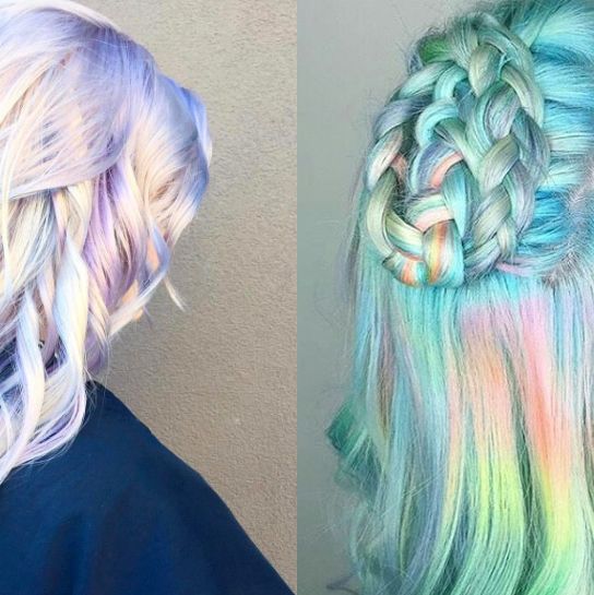 Blue, Hairstyle, Green, Style, Teal, Turquoise, Electric blue, Purple, Colorfulness, Magenta, 