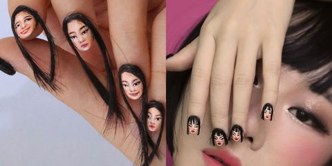 Nail, Manicure, Nail care, Nail polish, Finger, Skin, Beauty, Hand, Eyebrow, Close-up, 