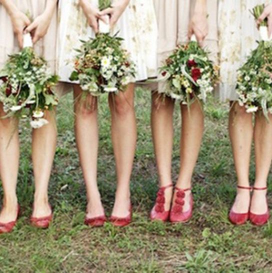 Photograph, Flower, Footwear, Pink, Plant, Bride, Grass, Dress, Ceremony, Peach, 