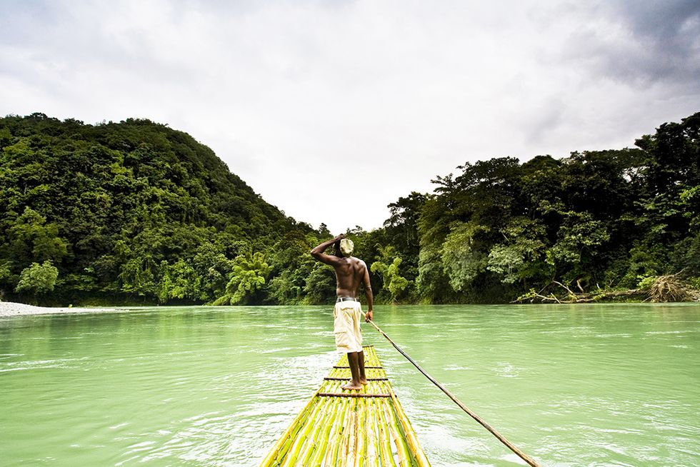 Body of water, Water, People in nature, Lake, River, Inca rope bridge, Reservoir, Tropics, Fluvial landforms of streams, Rope bridge, 