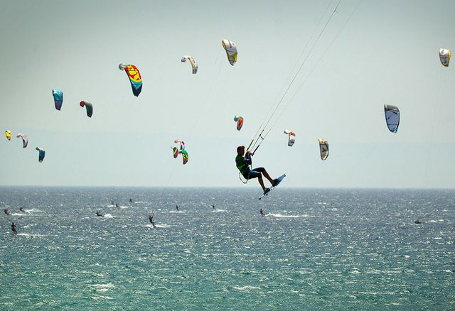 Kitesurfing, Kite sports, Windsports, Parachute, Boardsport, Extreme sport, Fun, Water sport, Surface water sports, Sky, 