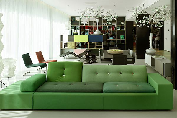 Couch, Living room, Furniture, Green, Interior design, Room, Sofa bed, Wall, Architecture, Table, 