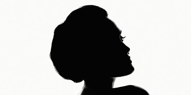 Hairstyle, Style, Black hair, Neck, Black-and-white, Silhouette, Monochrome photography, Backlighting, 