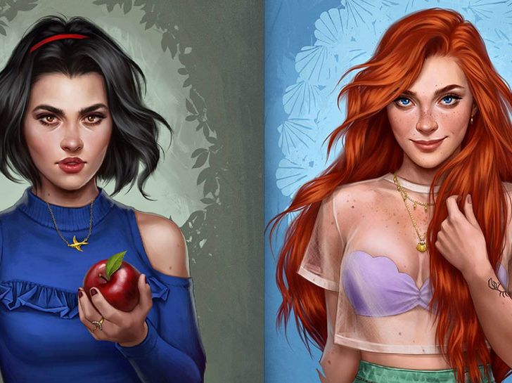 Así serían las princesas Disney en 2017