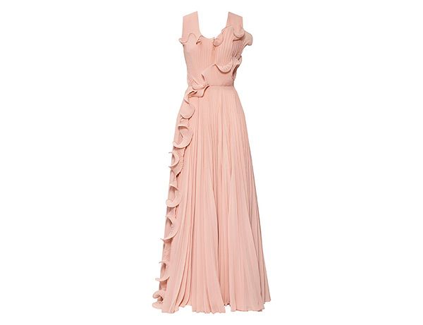 Brown, Dress, Peach, Pink, One-piece garment, Day dress, Costume design, Beige, Gown, Costume, 