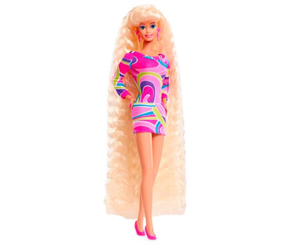 Doll, Barbie, Hair, Toy, Clothing, Pink, Blond, Long hair, Fashion design, 