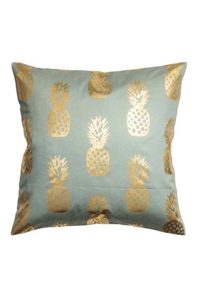 Pineapple, Pillow, Cushion, Throw pillow, Aqua, Turquoise, Yellow, Green, Furniture, Teal, 