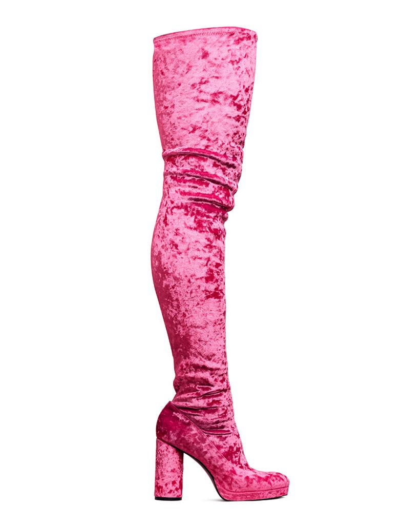 Pink, Footwear, Magenta, Knee-high boot, Leg, Joint, Shoe, Boot, Knee, Material property, 