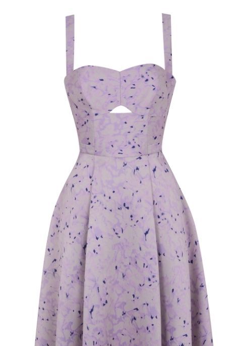 Clothing, Dress, Day dress, Cocktail dress, Purple, Lilac, Violet, Lavender, Bridal party dress, A-line, 
