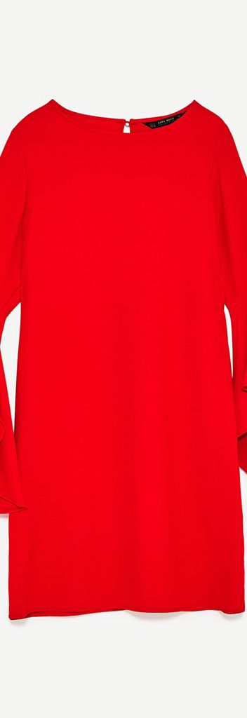 Clothing, Red, Sleeve, Outerwear, Blouse, T-shirt, Top, Neck, Dress, Costume, 